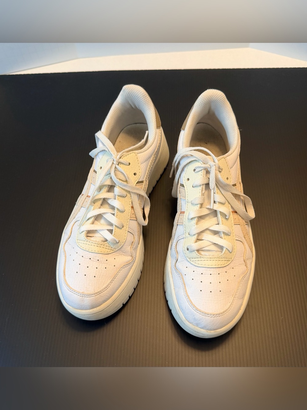 Asics Off-White & Beige Platform Sneakers - Picture 5 of 8